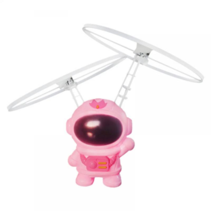 Fliegendes Astronaut Spielzeug mit LED für Kinder Rosa
