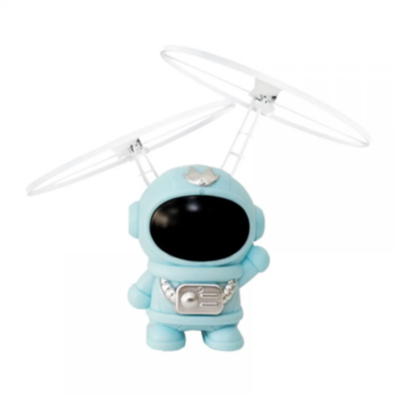 Fliegendes Astronaut Spielzeug mit LED für Kinder Blau