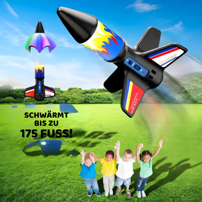 Raum Rakete Launcher für Kinder – Fliegende Rakete mit LED