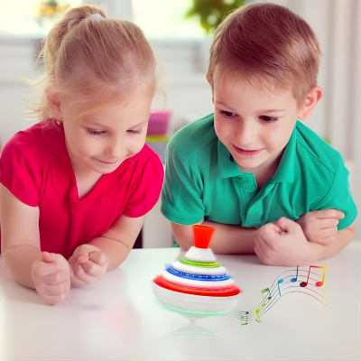 LED Musik Kreisel für Kinder – Leuchtender Lern-Spielspaß