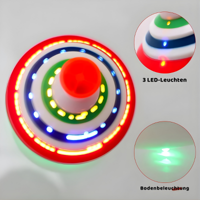LED Musik Kreisel für Kinder – Leuchtender Lern-Spielspaß