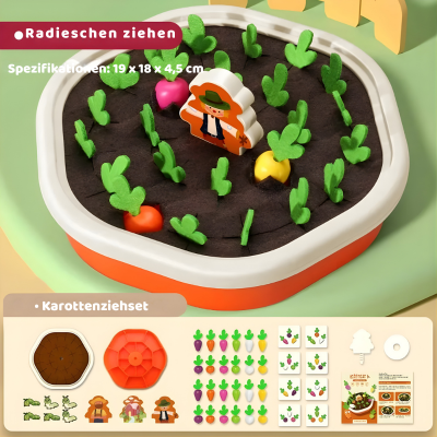 Montessori Karotten Ernte Spiel – Motorik & Gedächtnis fördern