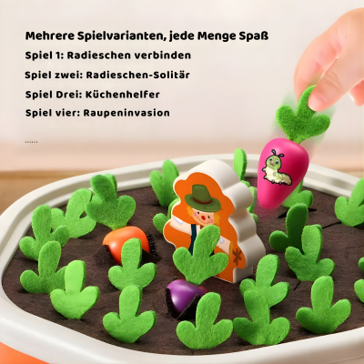 Montessori Karotten Ernte Spiel – Motorik & Gedächtnis fördern