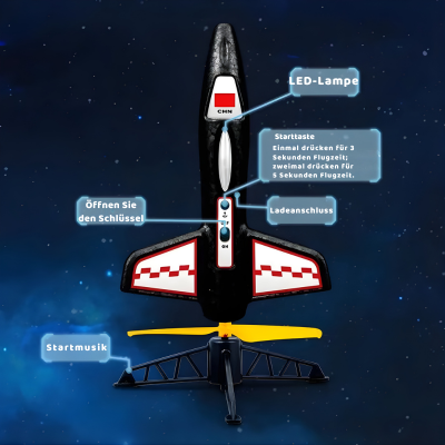 Raum Rakete Launcher für Kinder – Fliegende Rakete mit LED