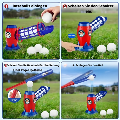 Interaktives Kinder Baseball Trainingsset mit Auto-Launcher
