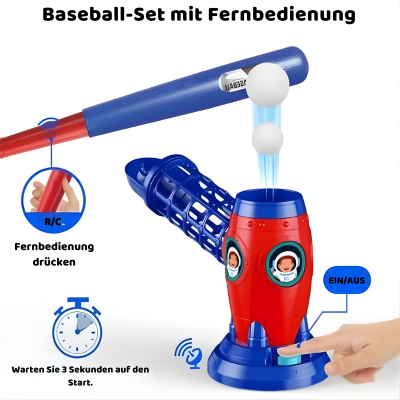 Interaktives Kinder Baseball Trainingsset mit Auto-Launcher Fernbedienung