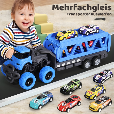 Großer Auto Transport Truck mit Rennwagen – Kinder Spielset