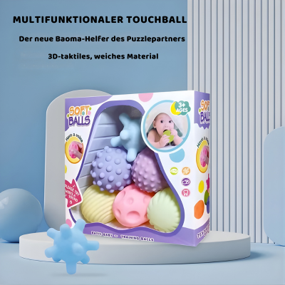 Sensorik Baby Bälle Satz – 6 weiche Montessori Tastbälle