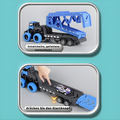 Großer Auto Transport Truck mit Rennwagen – Kinder Spielset