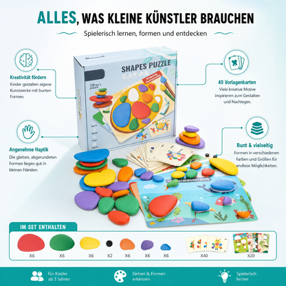Rainbow Pebbles Montessori Lernspiel – Fördert Kreativität & Denken