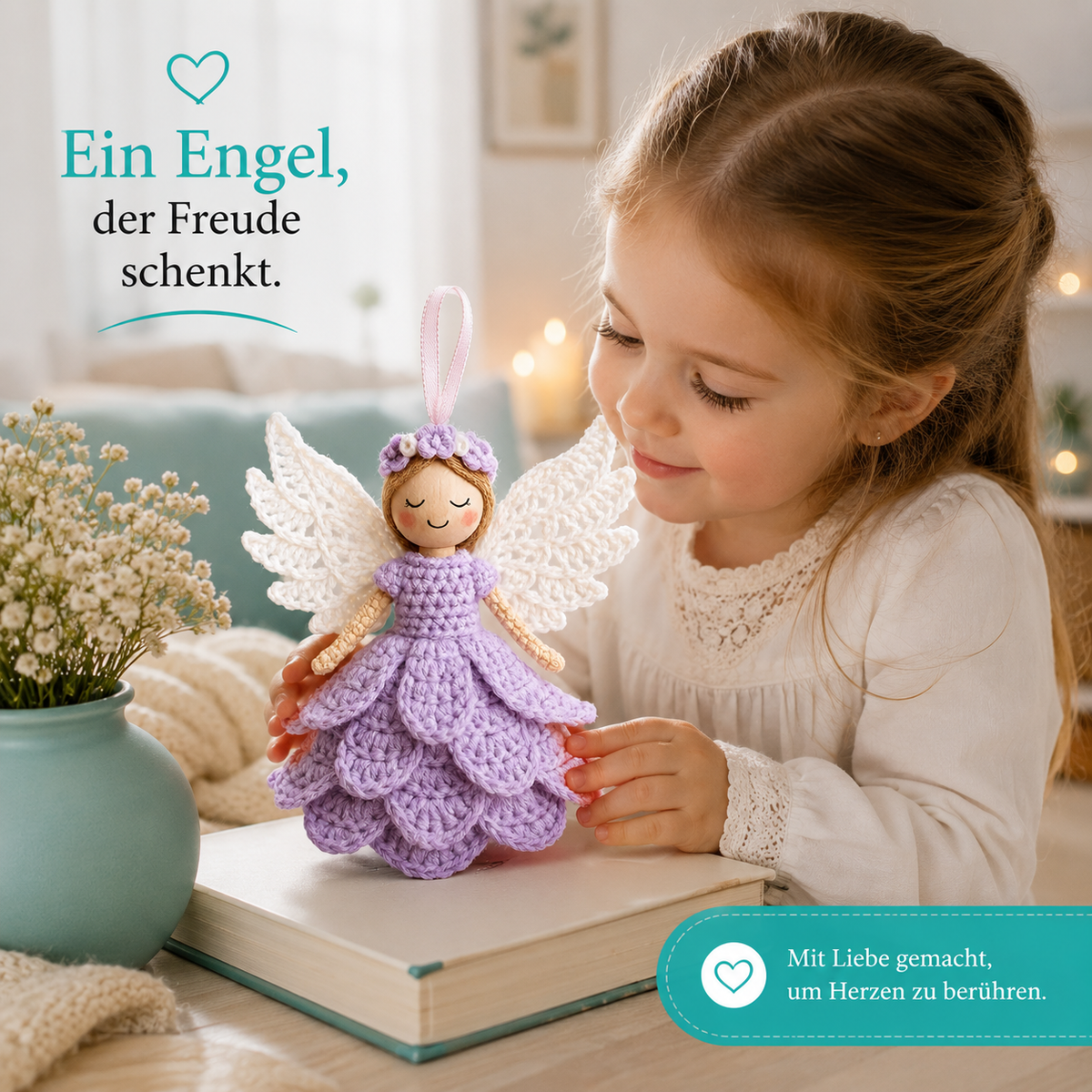 Crochet Angel Satz – Handgemachte Engel fürs Herz