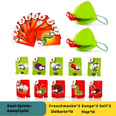 Familien-Brettspiel mit Frosch-Zungenspaß – unterhaltsam für Groß und Klein Zwei-Spieler-Kampf