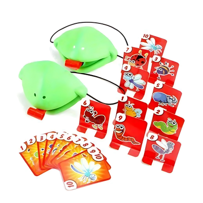 Familien-Brettspiel mit Frosch-Zungenspaß – unterhaltsam für Groß und Klein