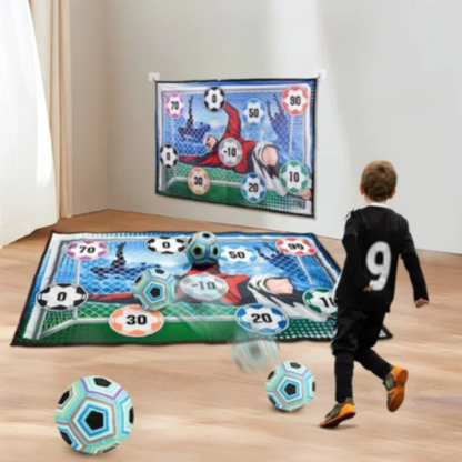Fußball Zielmatte für Kinder – Klettball Punktespiel