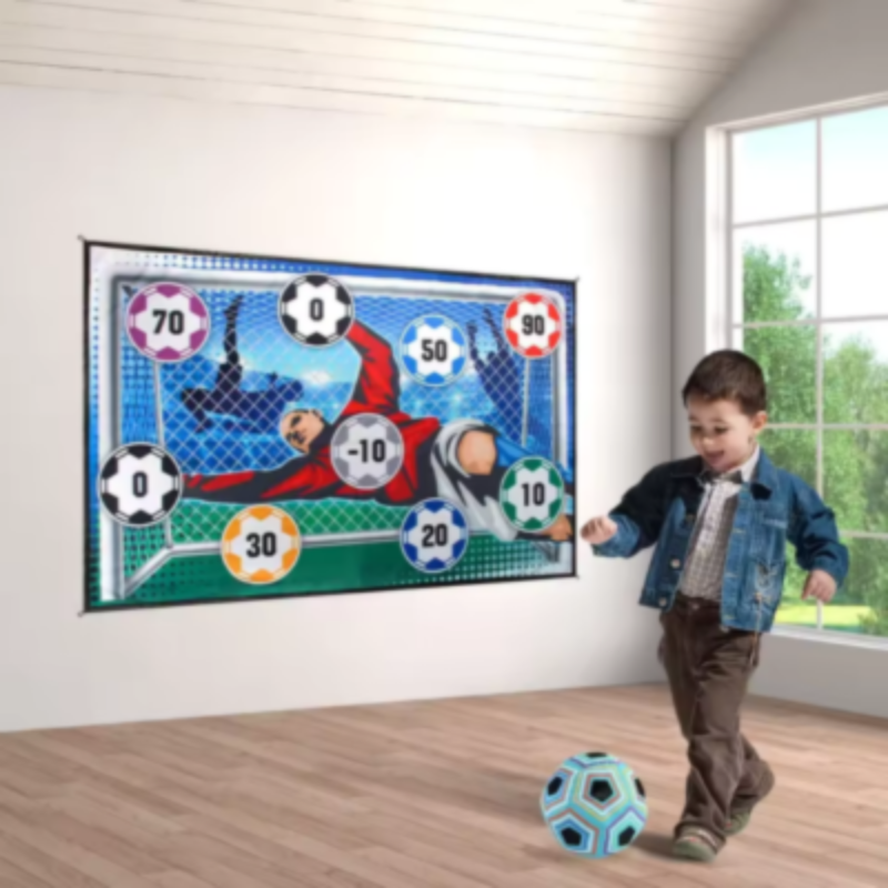 Fußball Zielmatte für Kinder – Klettball Punktespiel