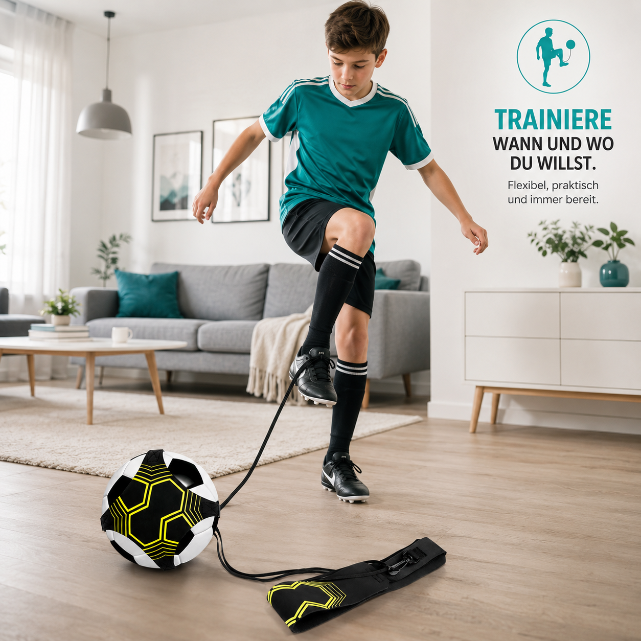 Fußball Solo Kick Trainer mit Rückholband