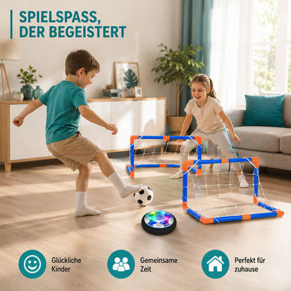 Fußball Spielset – 2 Tore und leuchtender Ball für Innenräume