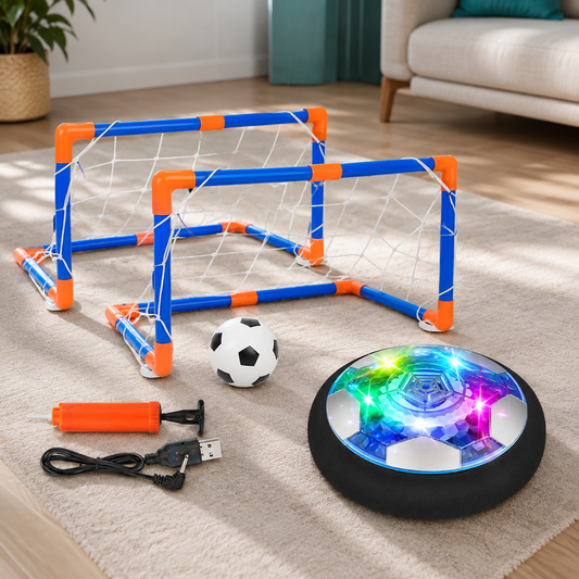 Fußball Spielset – 2 Tore und leuchtender Ball für Innenräume