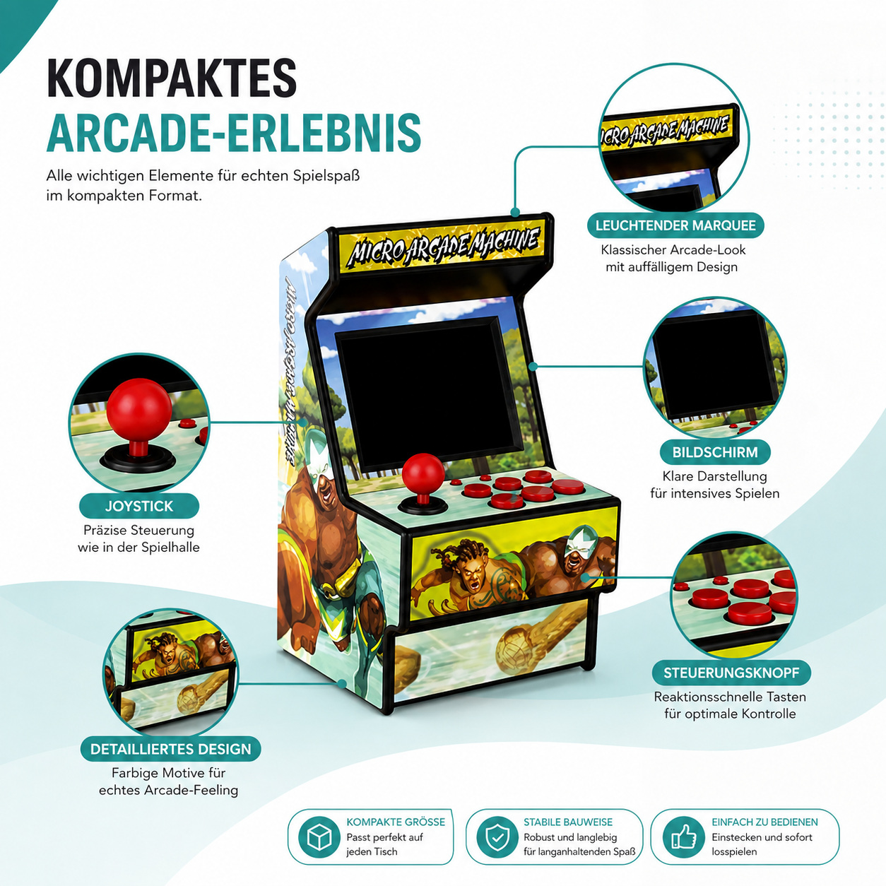 Tragbare Retro-Spielekonsole mit 156 Spielen