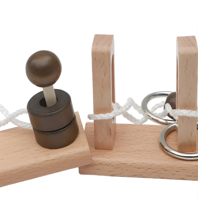 Holz Denkspiel IQ Puzzle – Knobelspiel für Kinder & Erwachsene