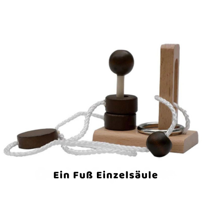 Holz Denkspiel IQ Puzzle – Knobelspiel für Kinder & Erwachsene Ein Fuß