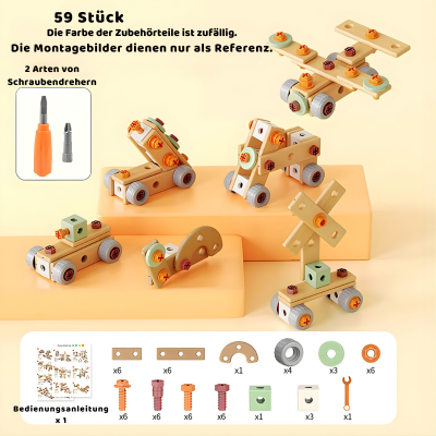 Montessori Werkzeugkasten für Kinder – Kreatives Bauspielzeug