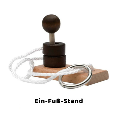 Holz Denkspiel IQ Puzzle – Knobelspiel für Kinder & Erwachsene Ein-Fuß-Stand