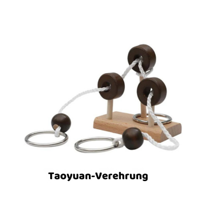 Holz Denkspiel IQ Puzzle – Knobelspiel für Kinder & Erwachsene Taoyuan-Verehrung