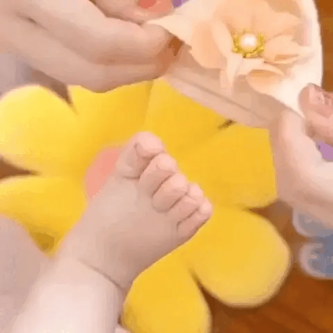 Baby Mädchen Socken mit Schleife & Blume – 3er Satz Baumwolle