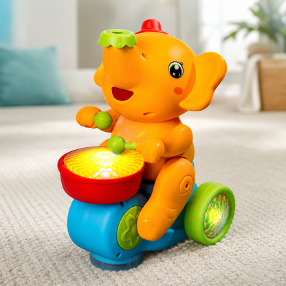 Gehendes Elefanten Musikspielzeug für Babys – mit Licht & klang Gelb