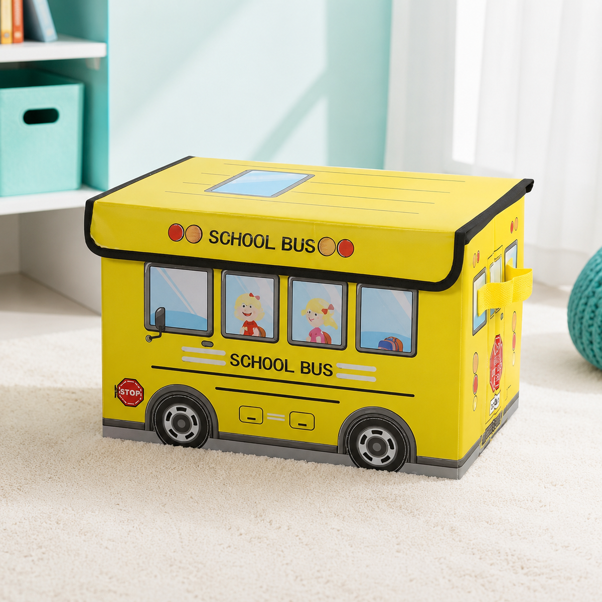 Kinder Spielzeug Lagerung Kasten– Ordnung mit Spaß & Stil fürs Kinderzimmer Gelb