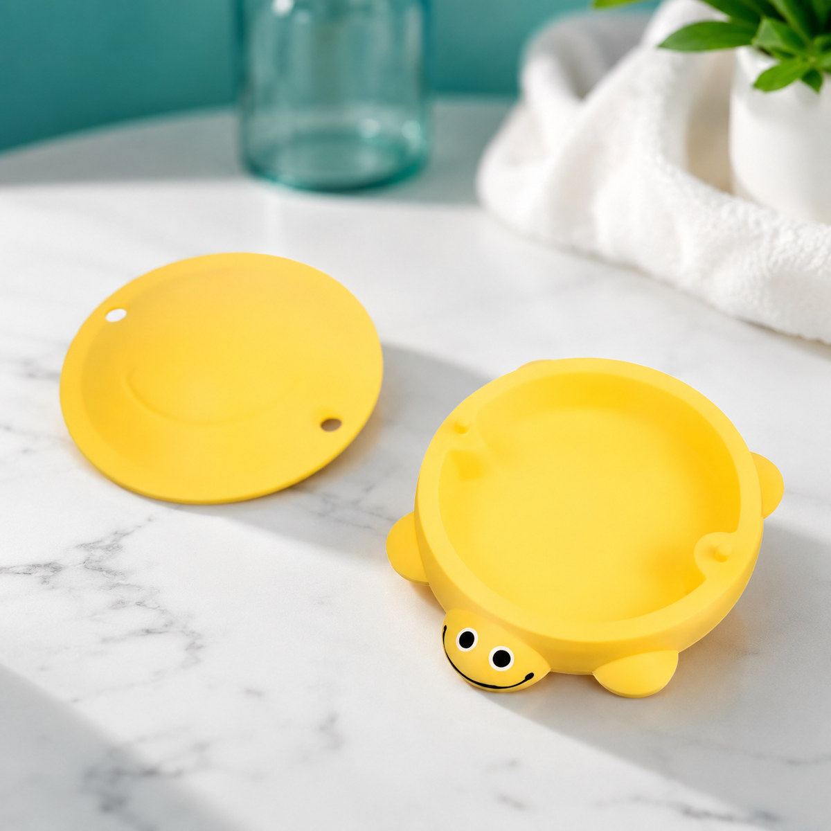 Mini Schildkröten Sand Deko – Entspannender Schreibtisch-Begleiter Gelb