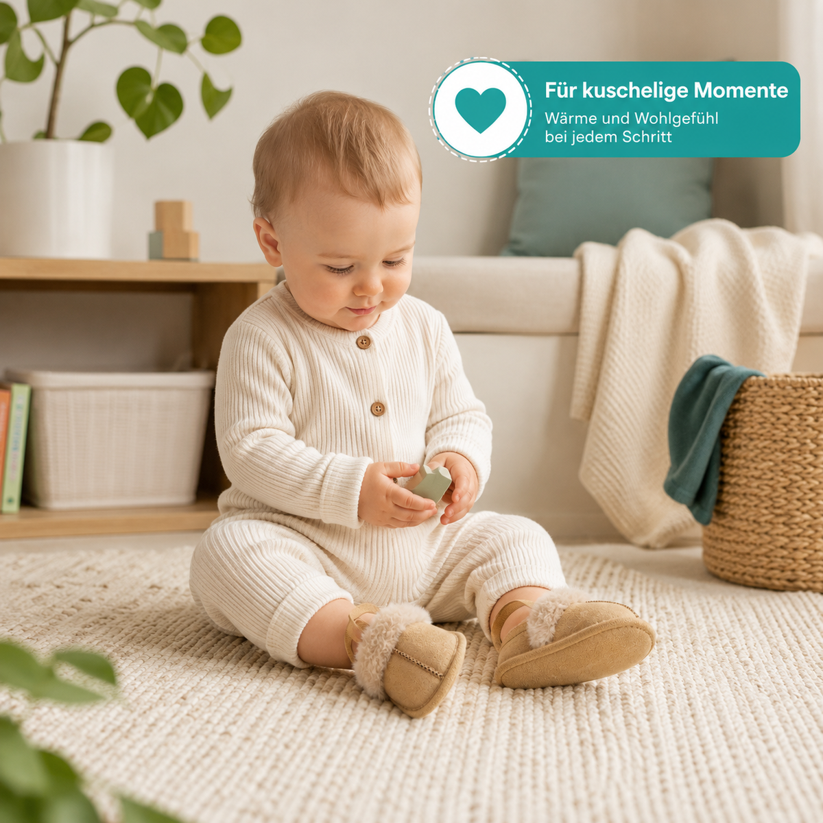 Kuschelige Baby Baumwoll-Sandalen – Weich, Warm & Perfekt für die ersten Schritte!