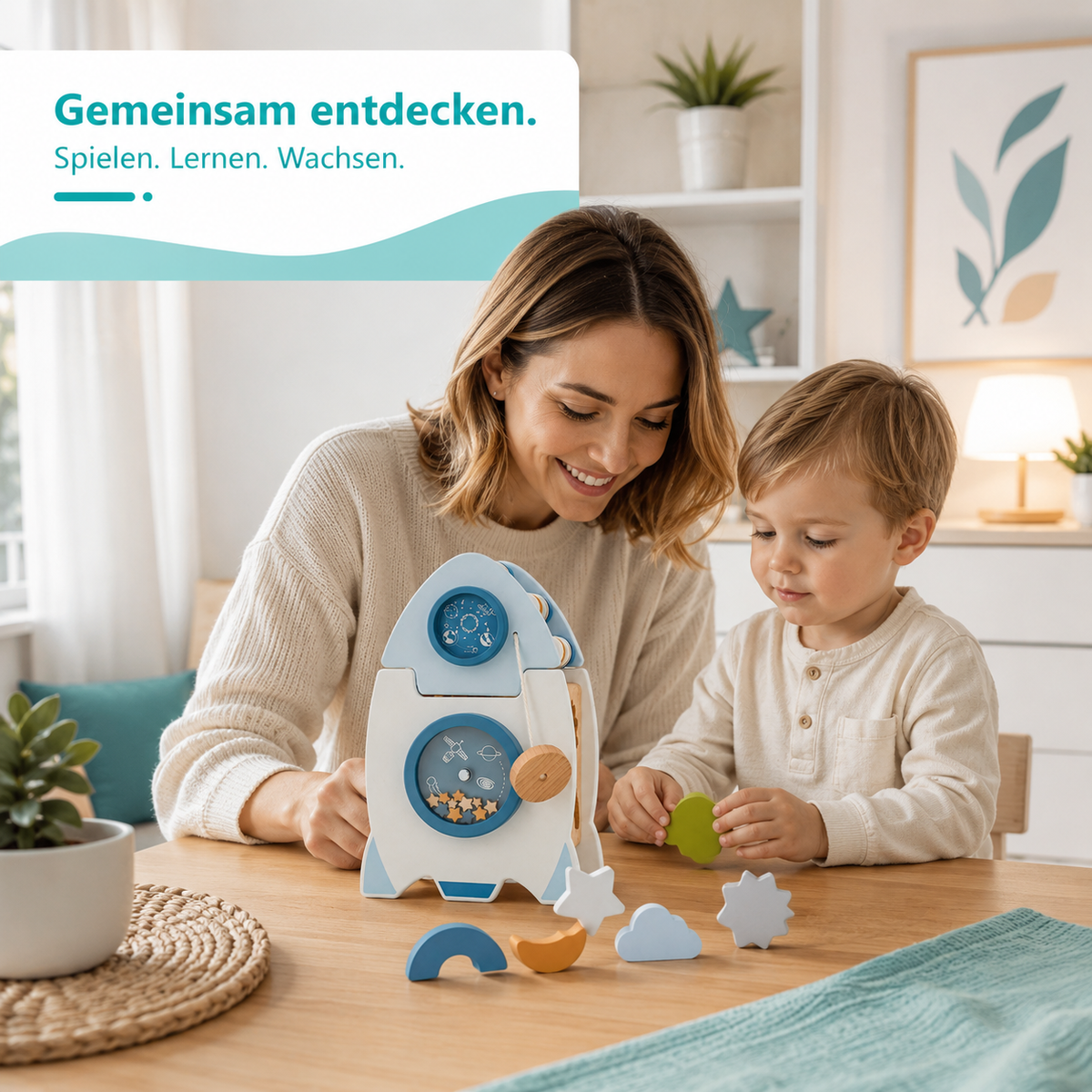 Montessori Holz-Rakete – Lernen, Staunen & Entdecken!
