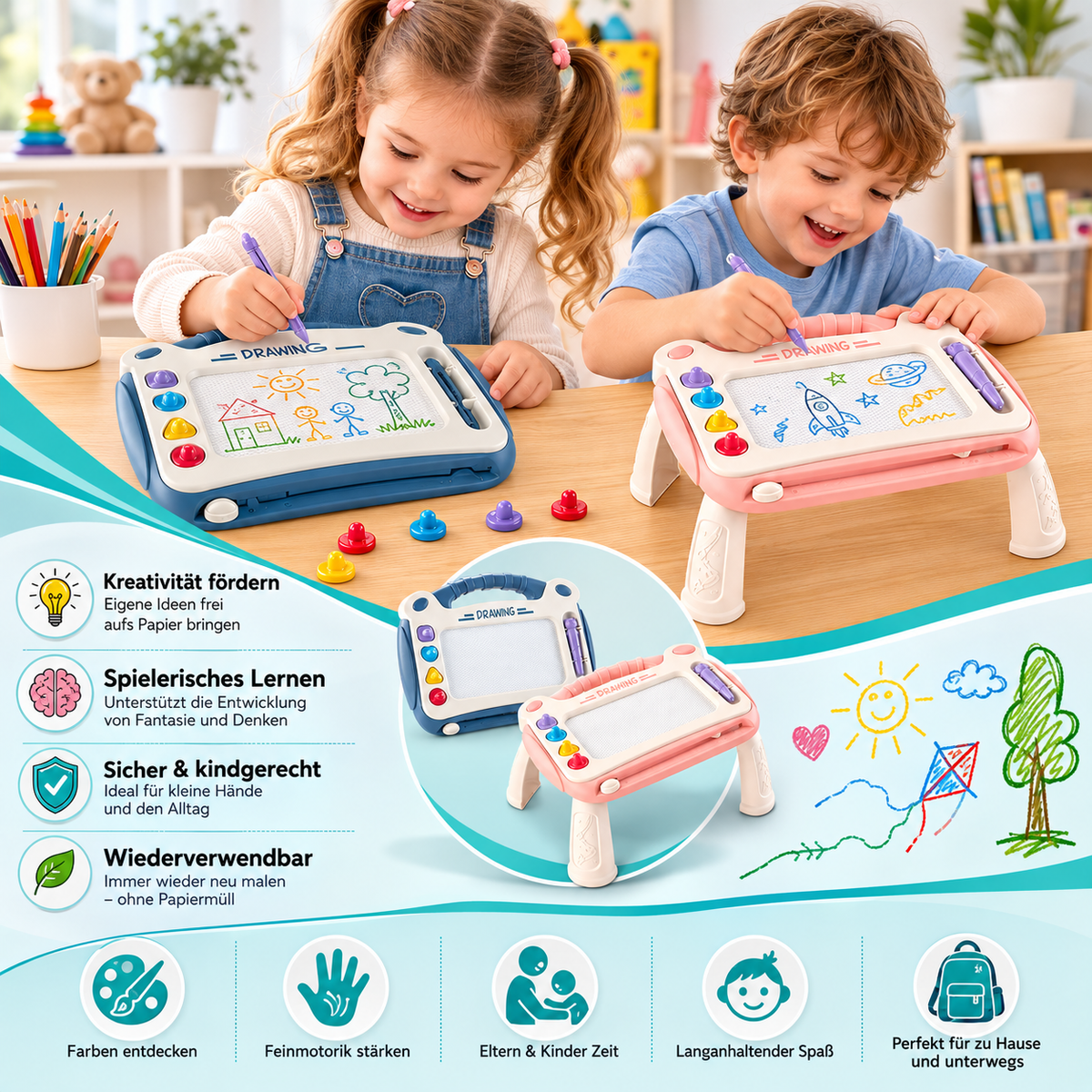 Magnetische Maltafel – Kreatives Spiel & Lernspaß für Kinder!