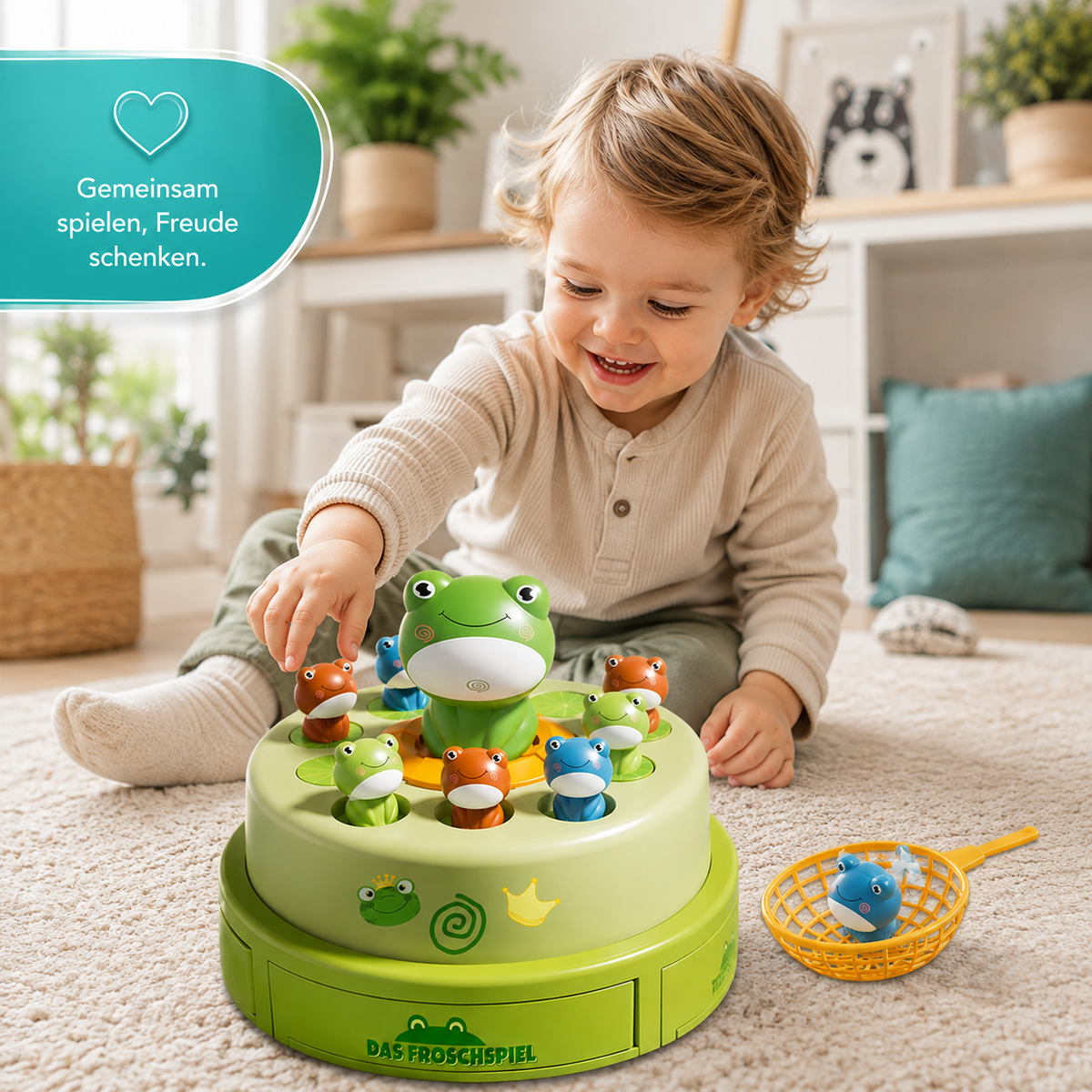 Fliegender Frosch – Lustiges Montessori Fangspiel für Kinder