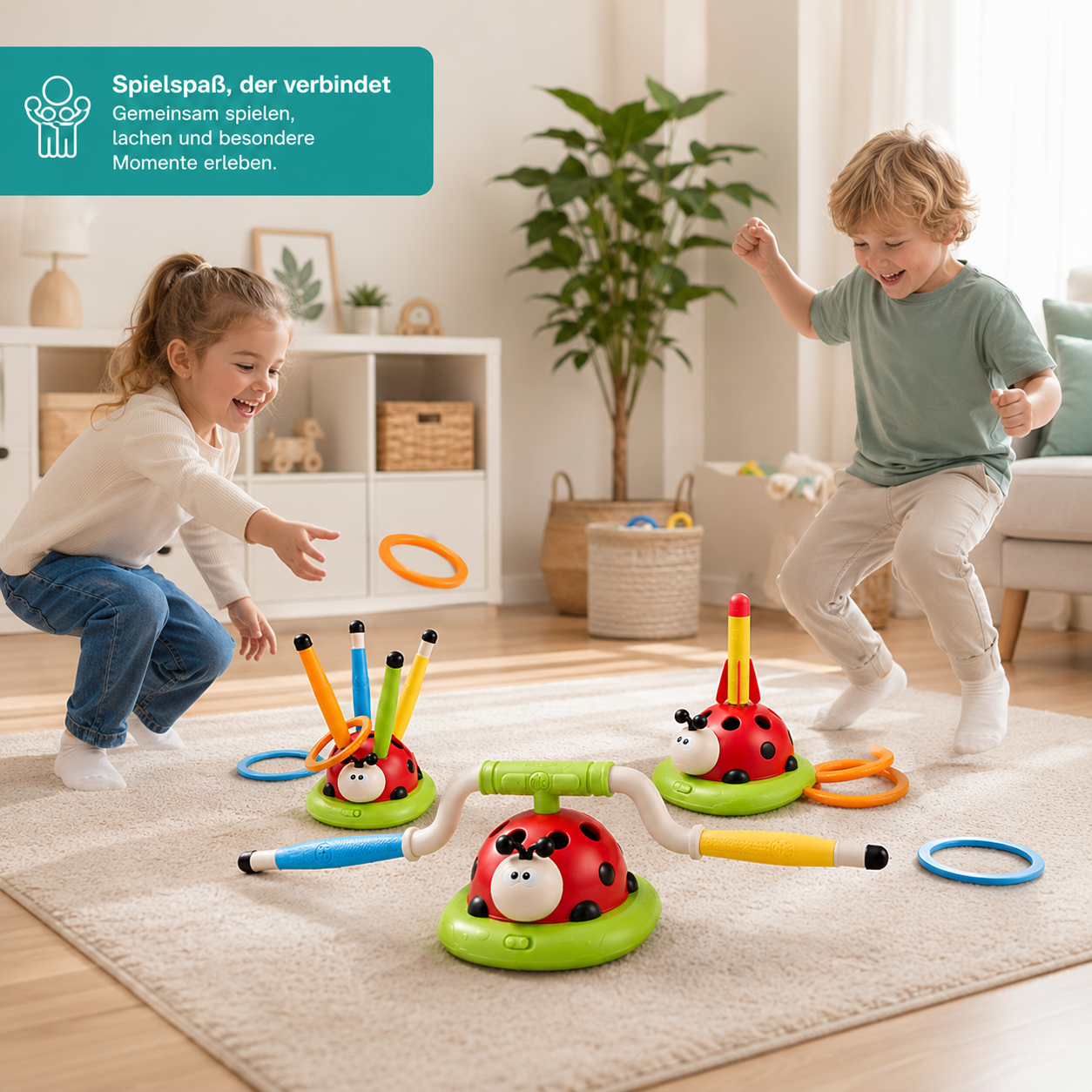 3-in-1 Ladybug Spielzeug Springen, Werfen, Raketen!