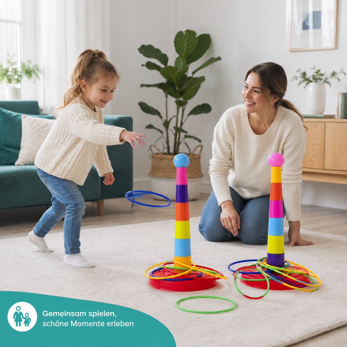 2-in-1 Ringwurf & Stapelspiel – Lernen, Spielen & Bewegung