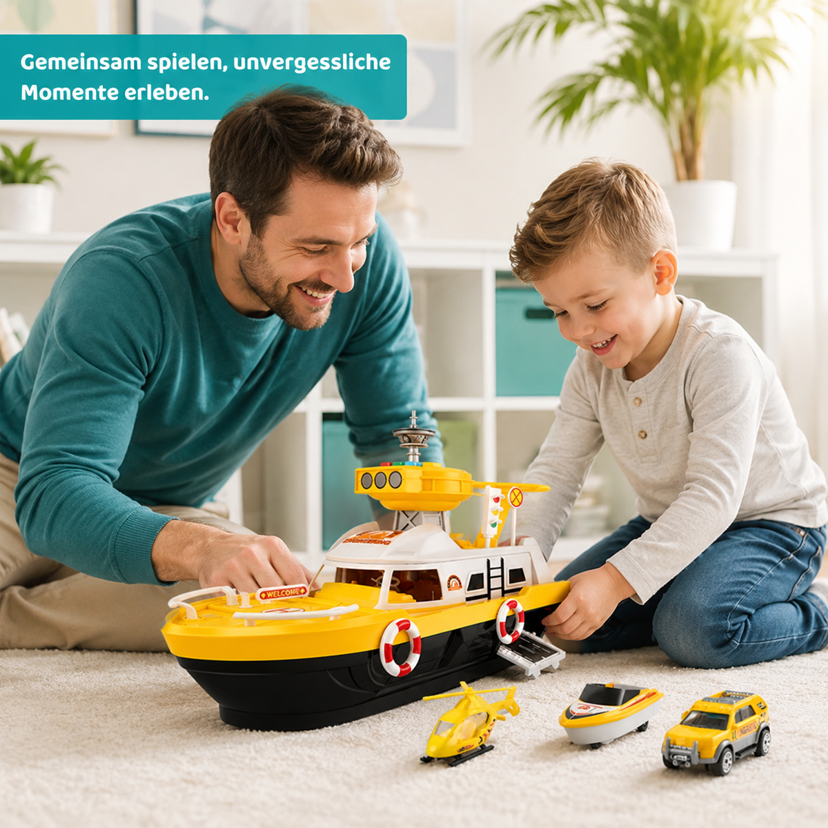 Magisches Spielboot mit Licht, Musik & Rennspaß für Kinder