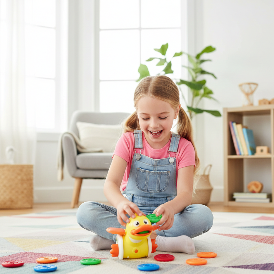 Elektrische Tanz-Ente mit Musik & Licht für aktive Babys