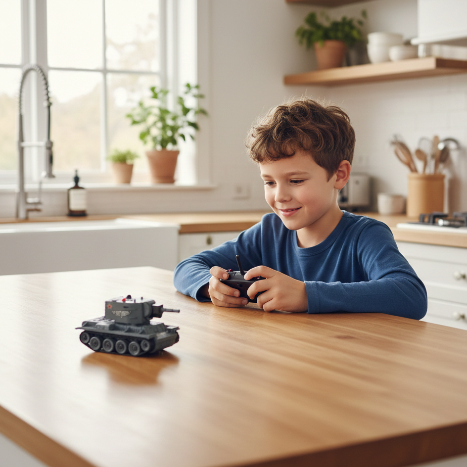 Mini RC SchlachtTank – Realistischer Aktion-Spaß mit sicherem Infrarot-Duell