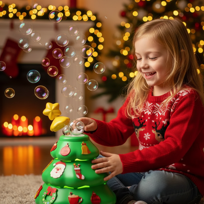 Magische Weihnachtsbaum Musikbox mit Seifenblasen & Licht