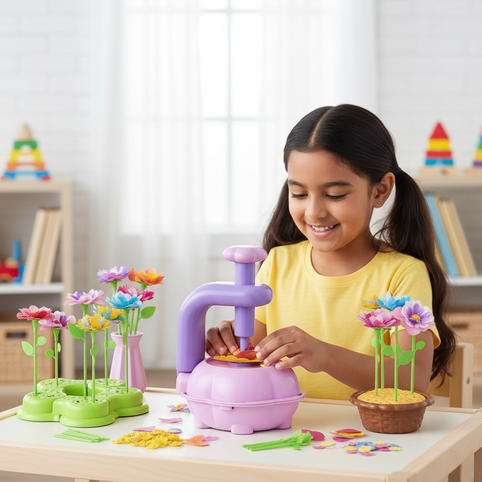 Blume Strauß Bausatz – Kreatives Bastelset für Kinder
