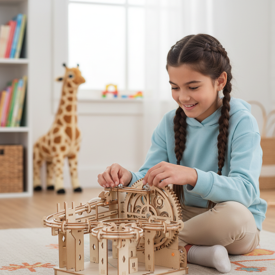 3D Holz Marmor Laufen– DIY Mechanik Puzzle für kluge Köpfe