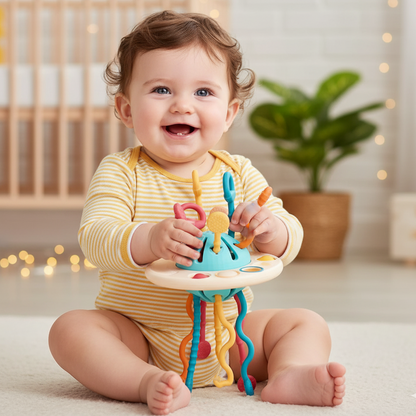 UFO Montessori Sensorisch Spielzeug – Schiebe und Ziehspaß für Kleinkinder