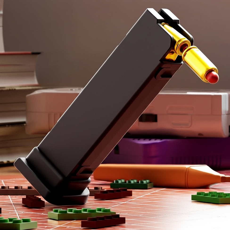 Bunte Baustein-Pistole – Lernen, Bauen & Spielen in einem!