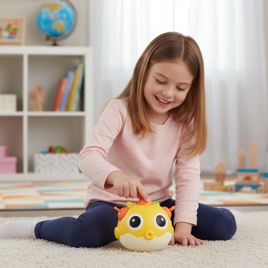 Pufferfish Bell Baby Shaker – Sensorik Spielzeug für frühe Entwicklung
