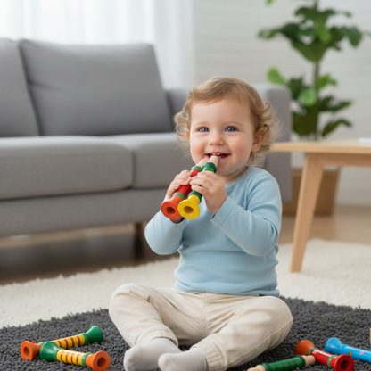 Holz Trompete für Kinder – Montessori Klang & Lernspaß