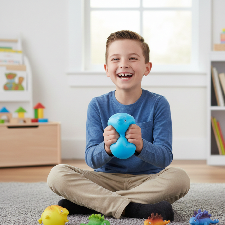 3er Dino Quetschbälle – Lustiger Fidget-Spaß zum Drücken & Spielen