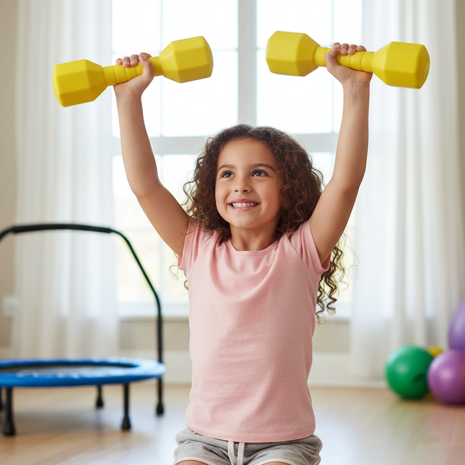 Bunte Kinder-Hanteln – Sicheres Fitness- & Spaßtraining für Kinder